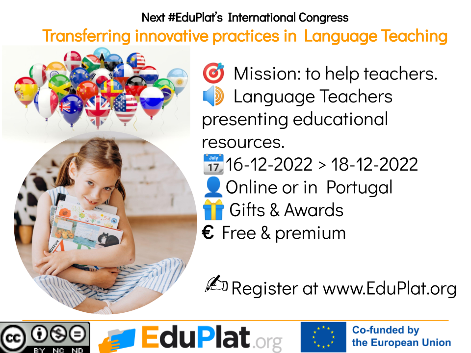 Invitación al profesorado de idiomas para participar en el Congreso Internacional sobre Recursos Educativos «EduPlat»